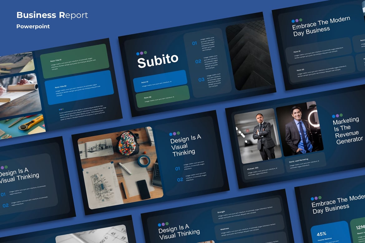SUBITO - Template Powerpoint Laporan Bisnis Profesional