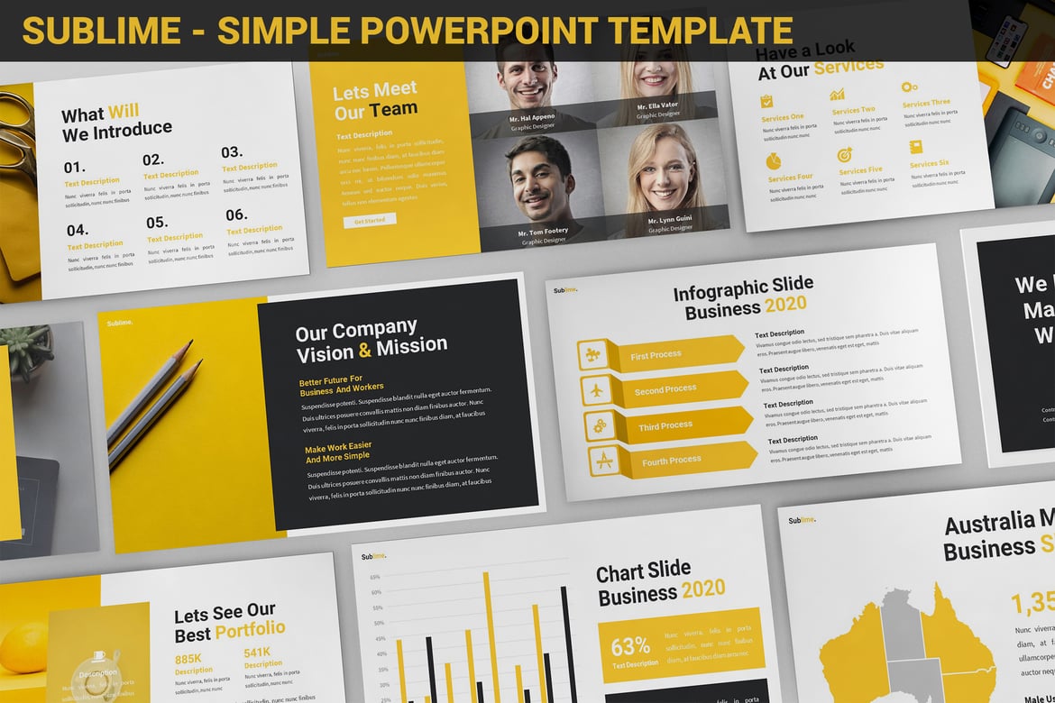Sublime - Template Powerpoint Minimalis dan Elegan