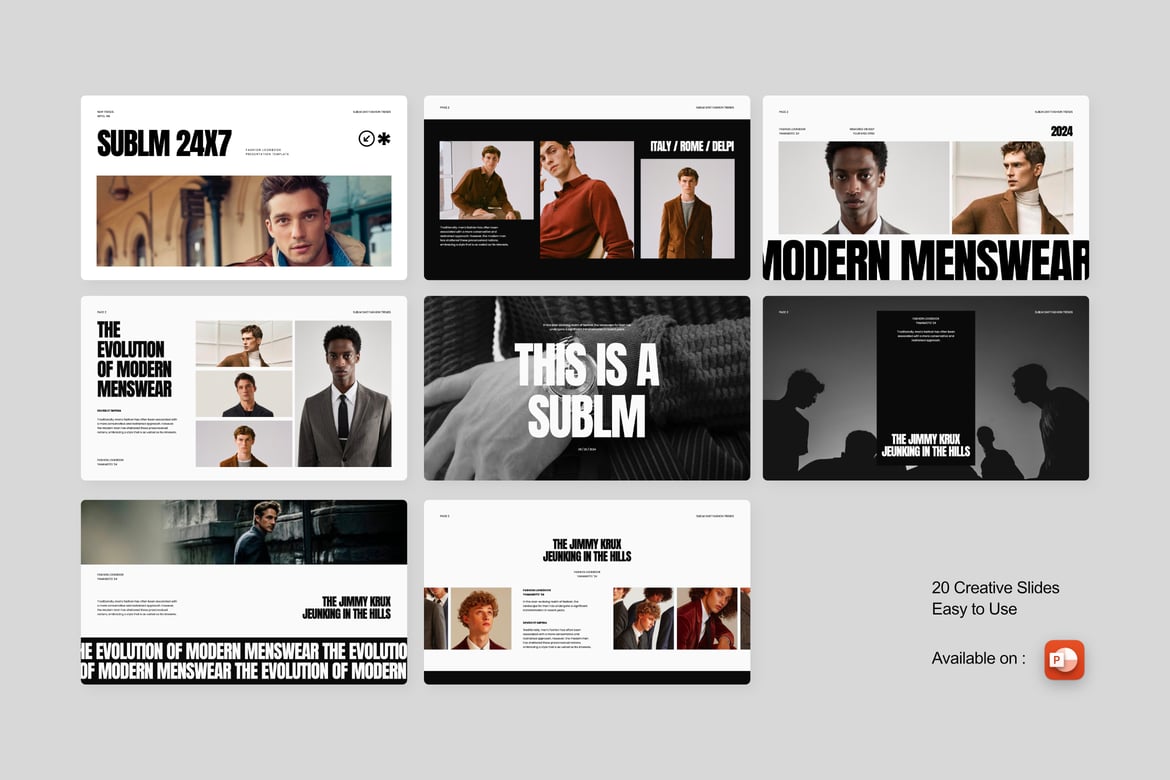 Template Powerpoint Lookbook Fashion Aesthetic yang Kreatif