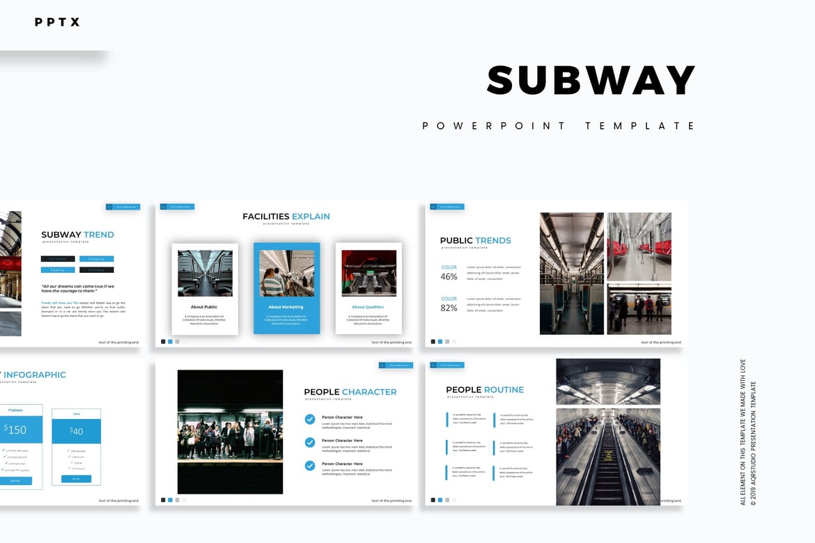 Template Powerpoint Subway - Solusi Presentasi Kreatif Anda