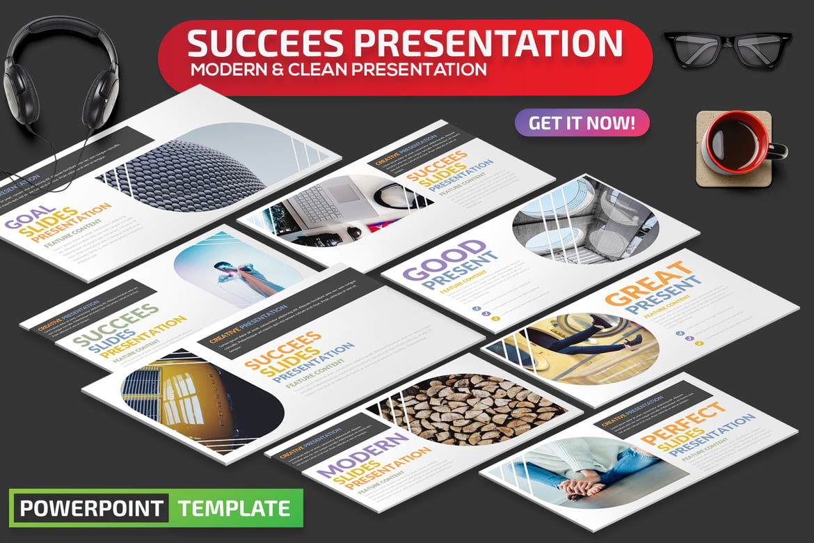 Template Presentasi PowerPoint Sukses yang Menarik