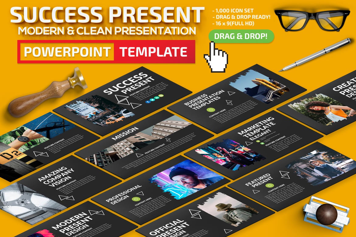 Template Presentasi Powerpoint Sukses yang Menarik