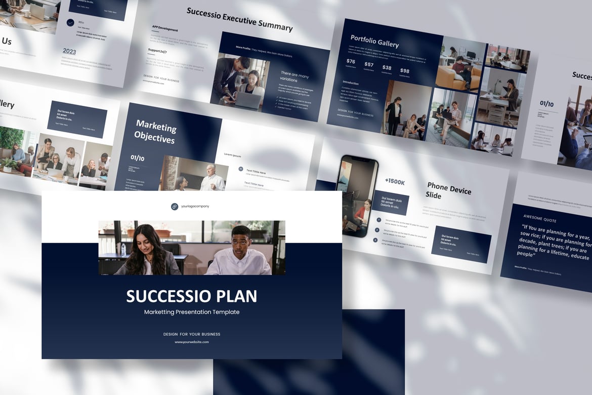 Successio - Template PowerPoint Presentasi Bisnis yang Menarik