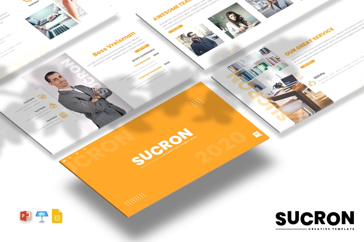 Template Presentasi Sucron - PowerPoint, Google Slides, dan Keynote yang Modern