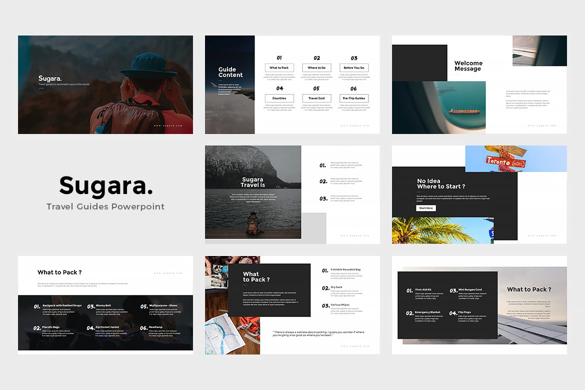Template Presentasi PowerPoint Sugara: Panduan Perjalanan Menarik
