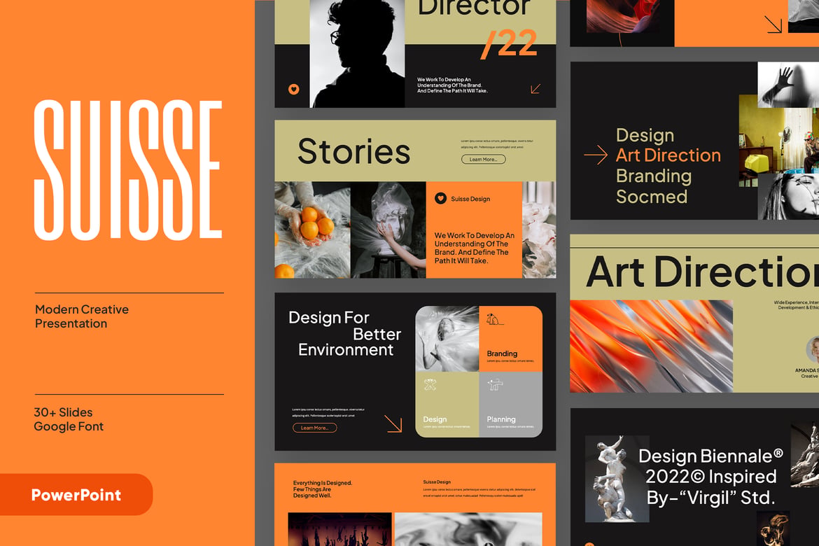 SUISSE - Template Powerpoint Kreatif untuk Presentasi Profesional