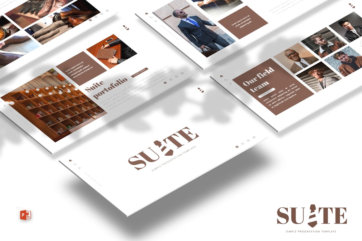 Template Presentasi PowerPoint Suite yang Modern dan Elegan
