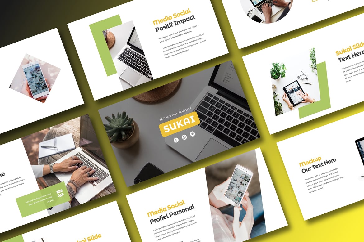 Template PowerPoint Modern Sukai Media untuk Presentasi Menarik