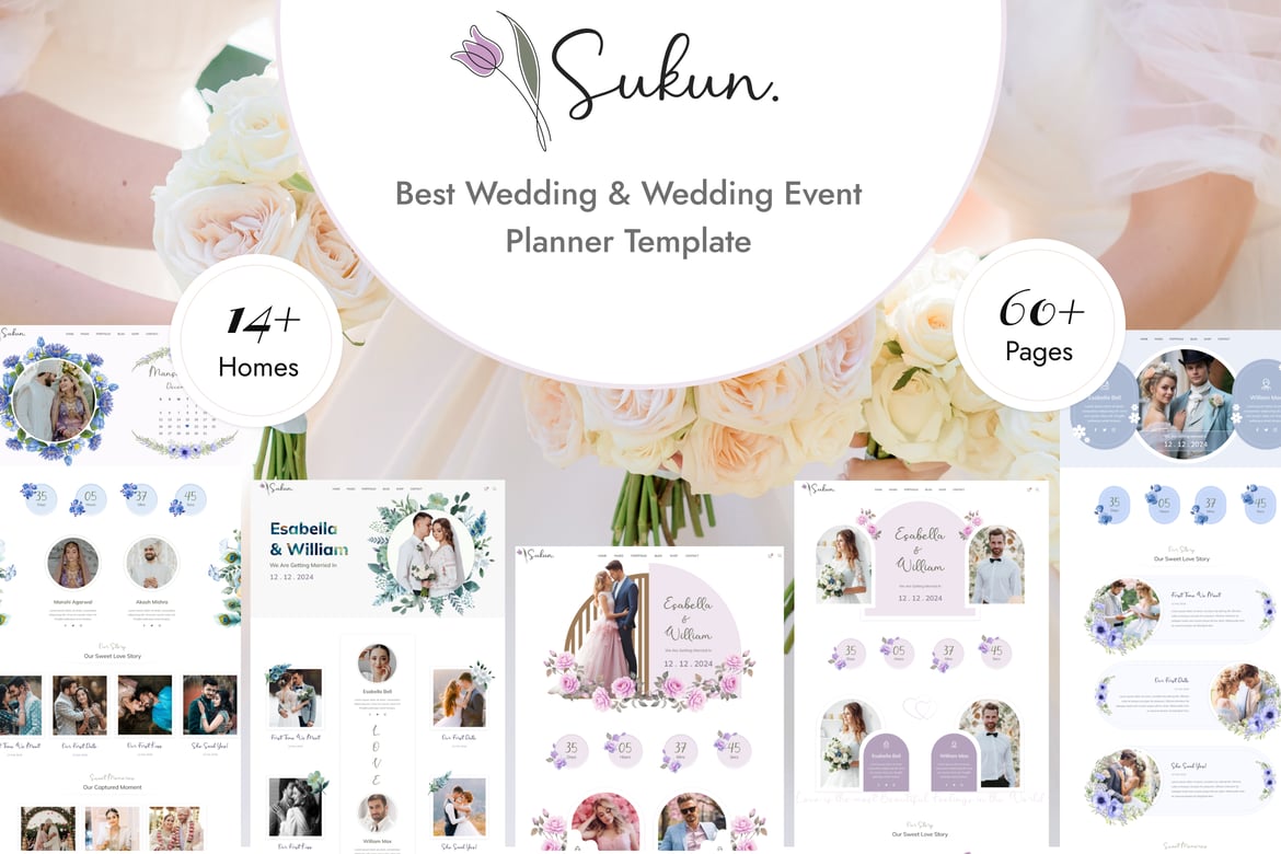 Sukun - Template Website Perencana Pernikahan yang Elegan