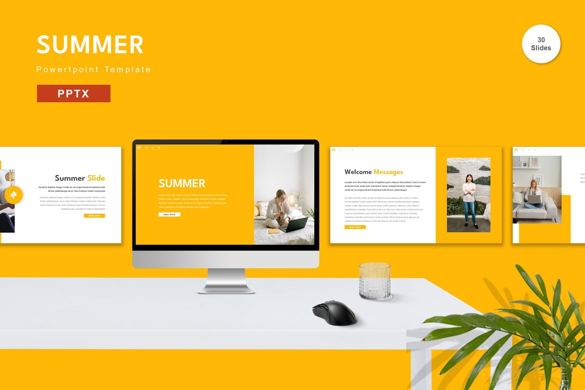 Template PowerPoint Musim Panas yang Menarik dan Profesional