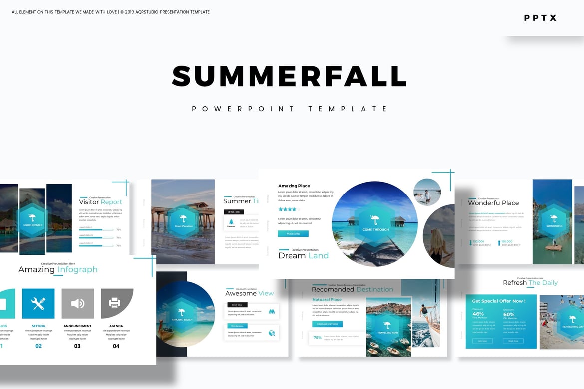 Template PowerPoint Summerfall - Solusi Presentasi Menarik