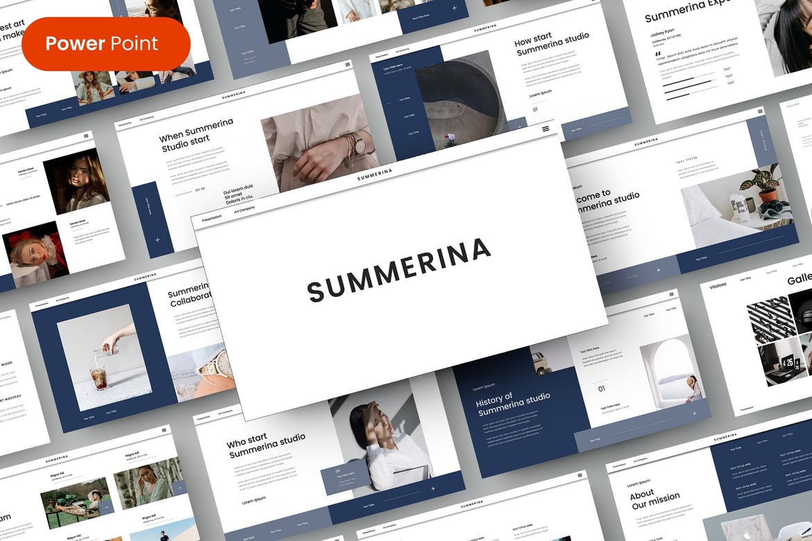 Summerina – Template PowerPoint Bisnis Modern