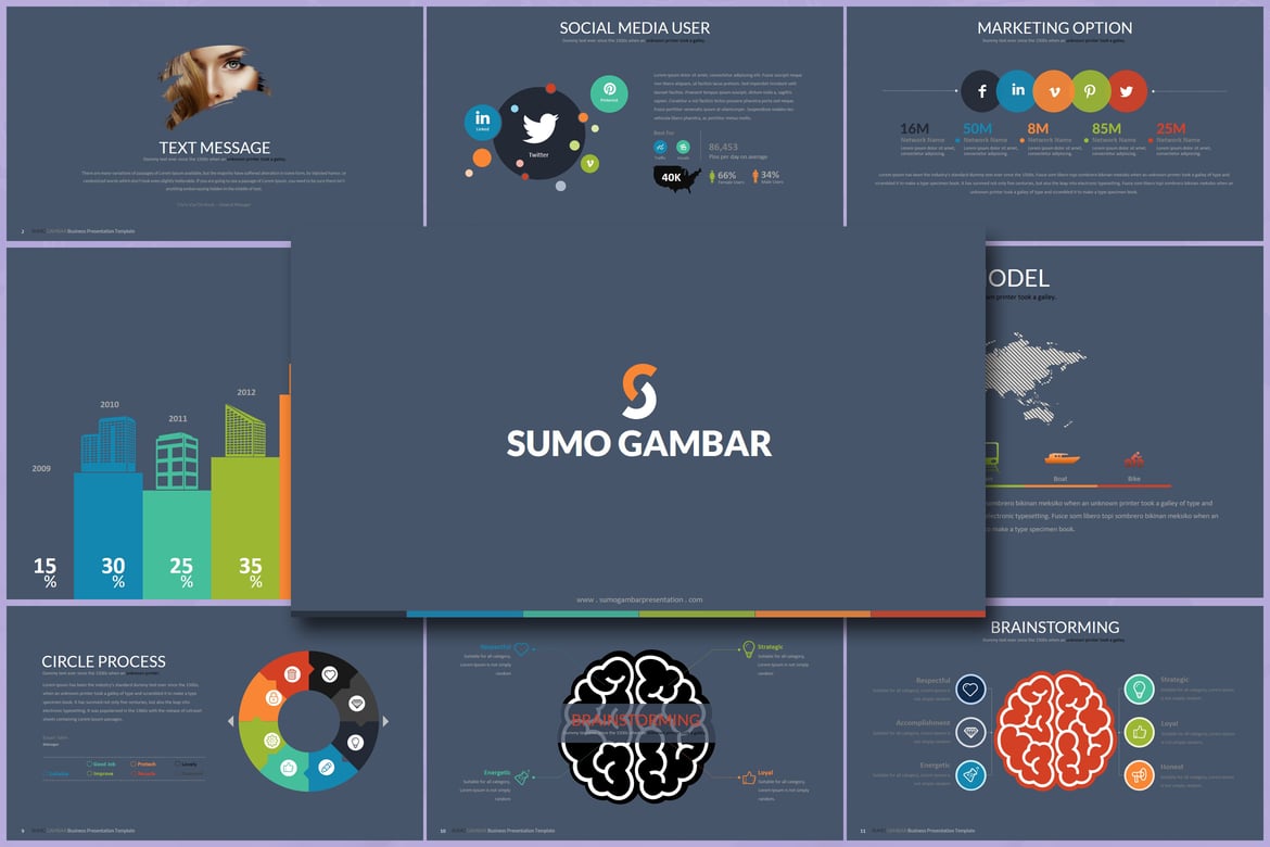 Template PowerPoint SUMO GAMBAR yang Kreatif dan Menarik