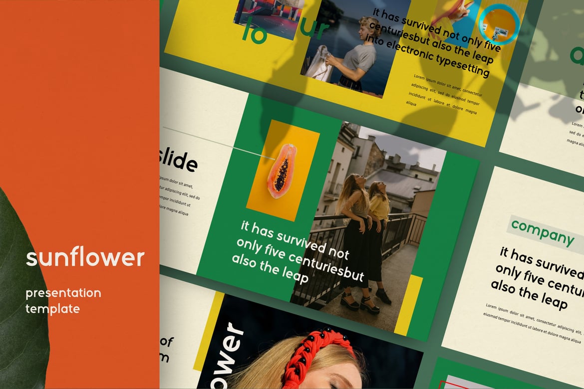 Template Presentasi Kreatif Sunflower - PowerPoint untuk Bisnis