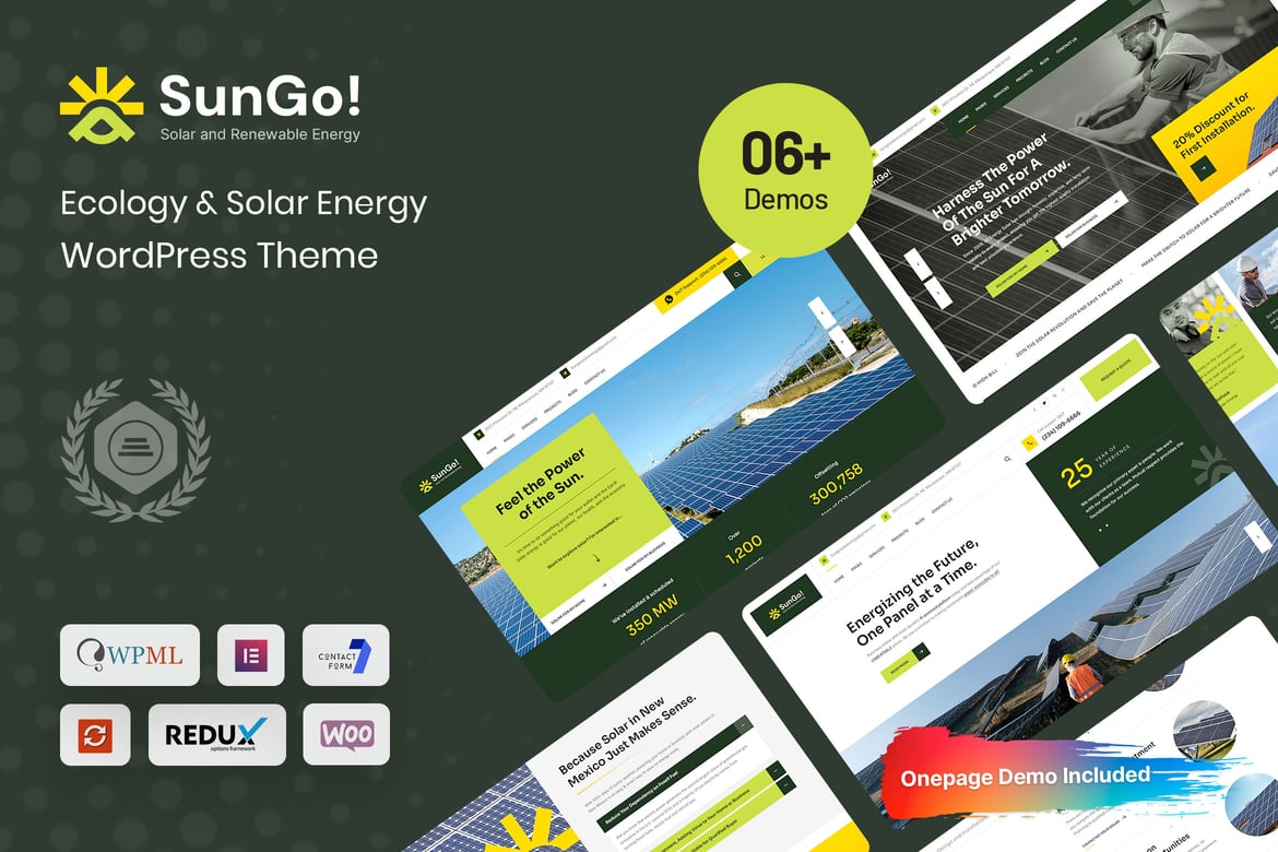 Sungo - Tema WordPress Ramah Lingkungan dan Energi Terbarukan