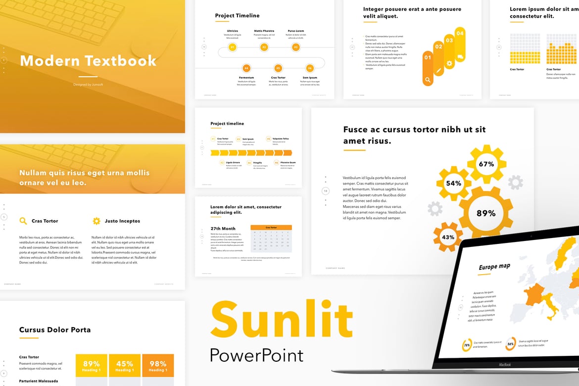 Template PowerPoint Sunlit: Presentasi Profesional Anda