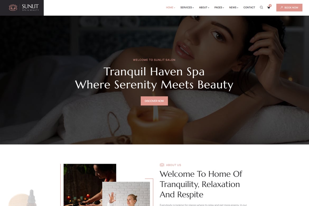 Sunlit - Tema WordPress Spa & Kecantikan yang Elegan