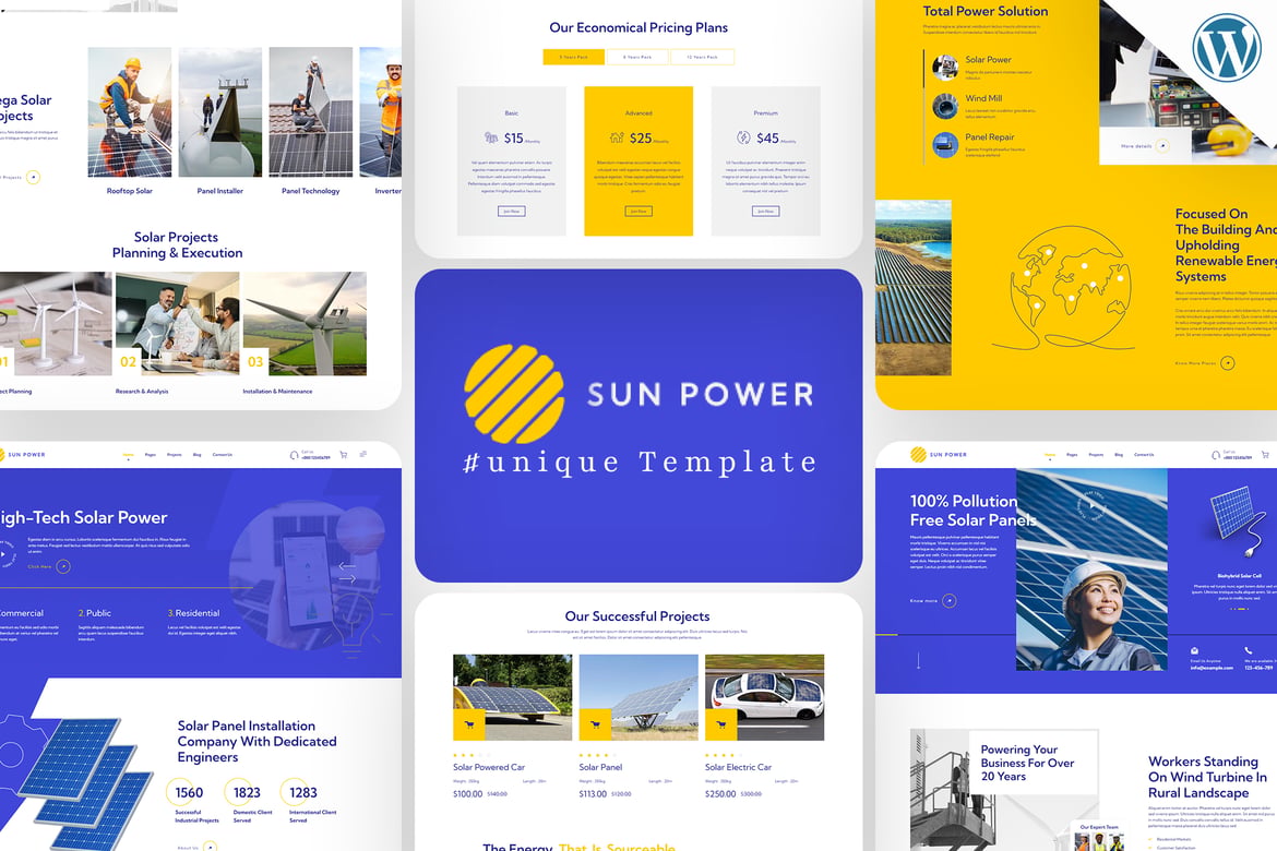 SunPower - Tema WordPress Energi Terbarukan yang Profesional