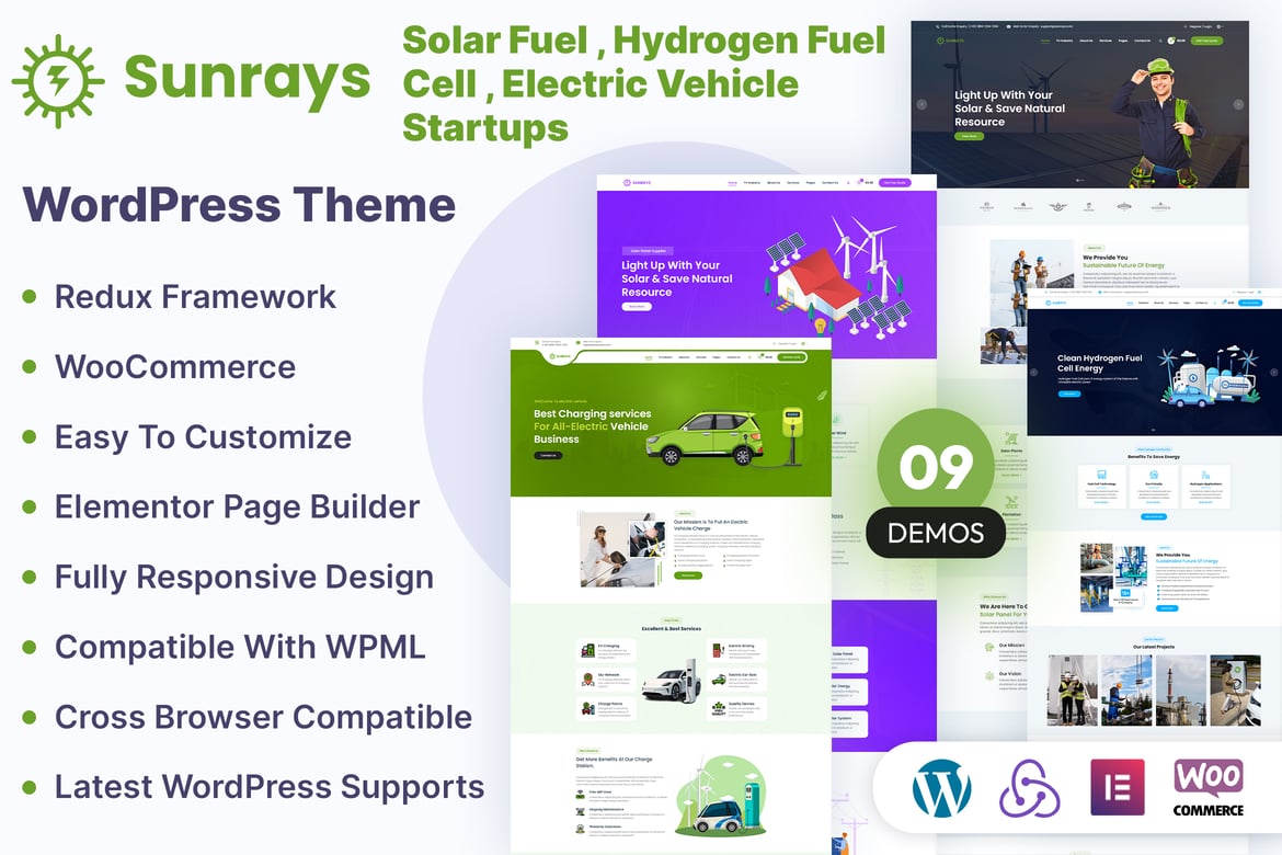 Sunrays – Tema WordPress Energi Terbarukan dan Ramah Lingkungan