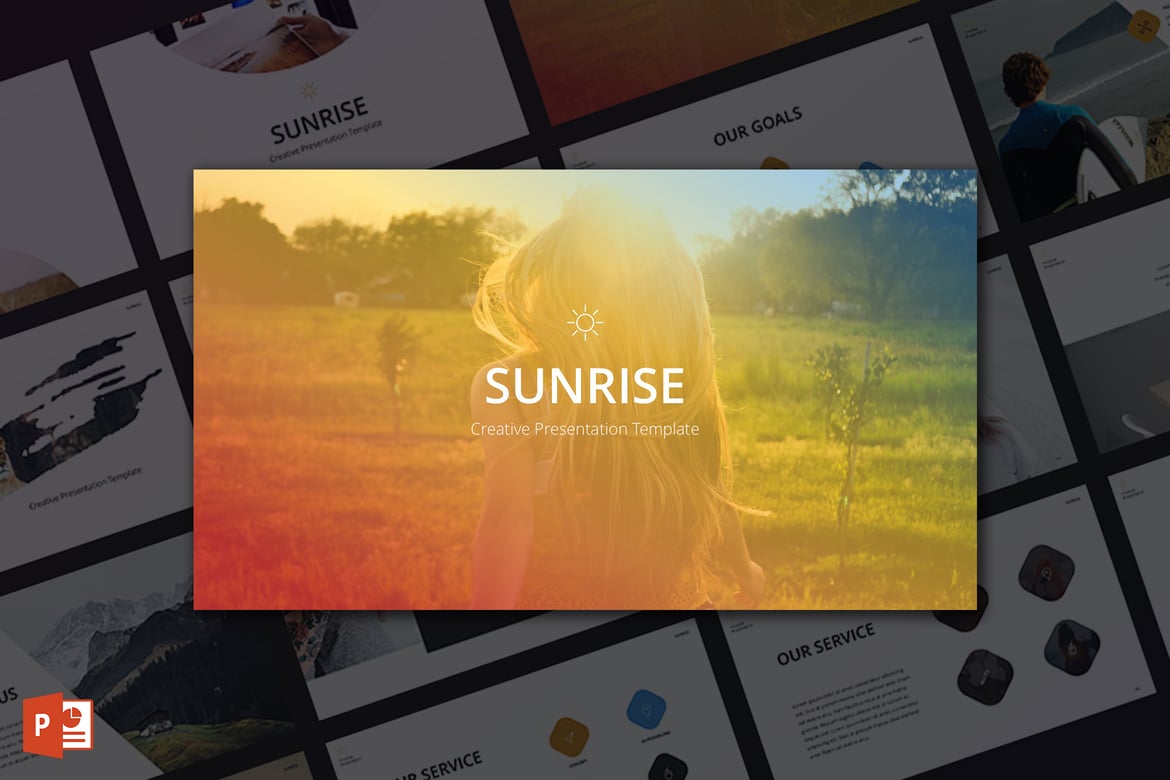 Template PowerPoint Sunrise yang Kreatif dan Multifungsi