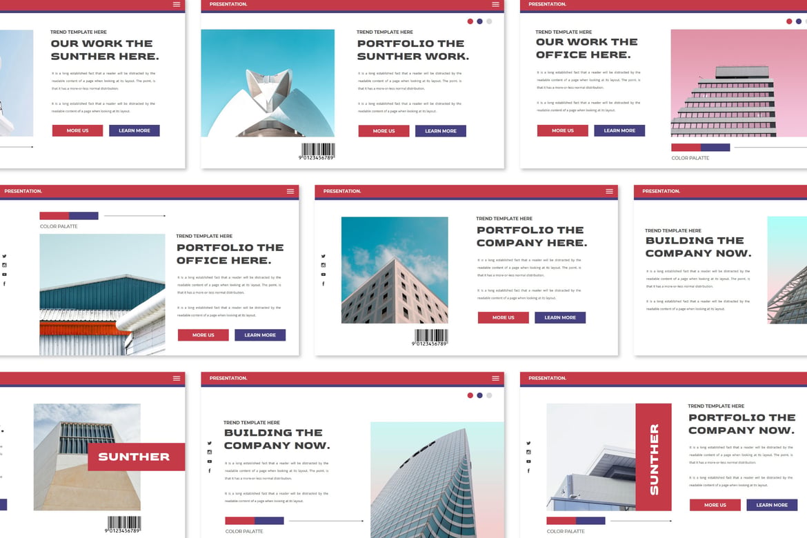 Template PowerPoint SUNTHER yang Menarik dan Profesional