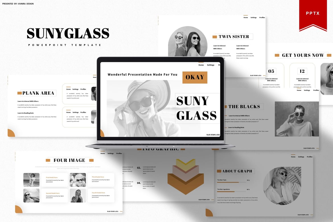 Template Presentasi Powerpoint Sunyglass yang Menarik dan Profesional