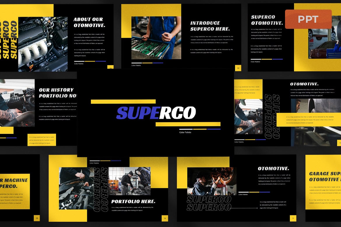 Template Presentasi PowerPoint Superco - Modern dan Elegan