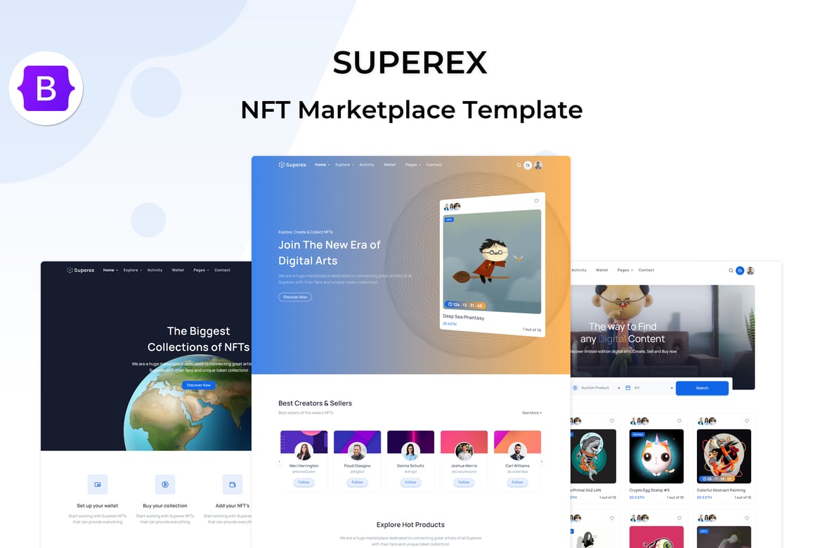 Superex - Template Website Marketplace NFT Terlengkap
