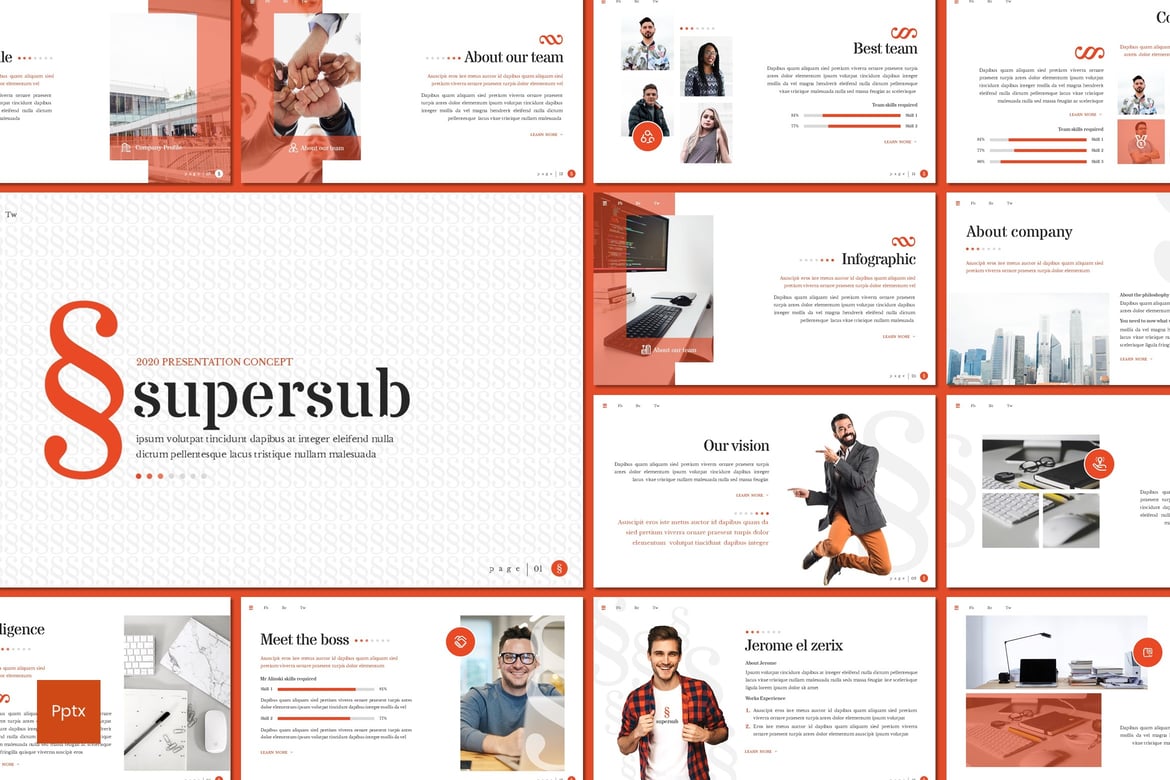 Supersub - Template PowerPoint Modern dan Kreatif