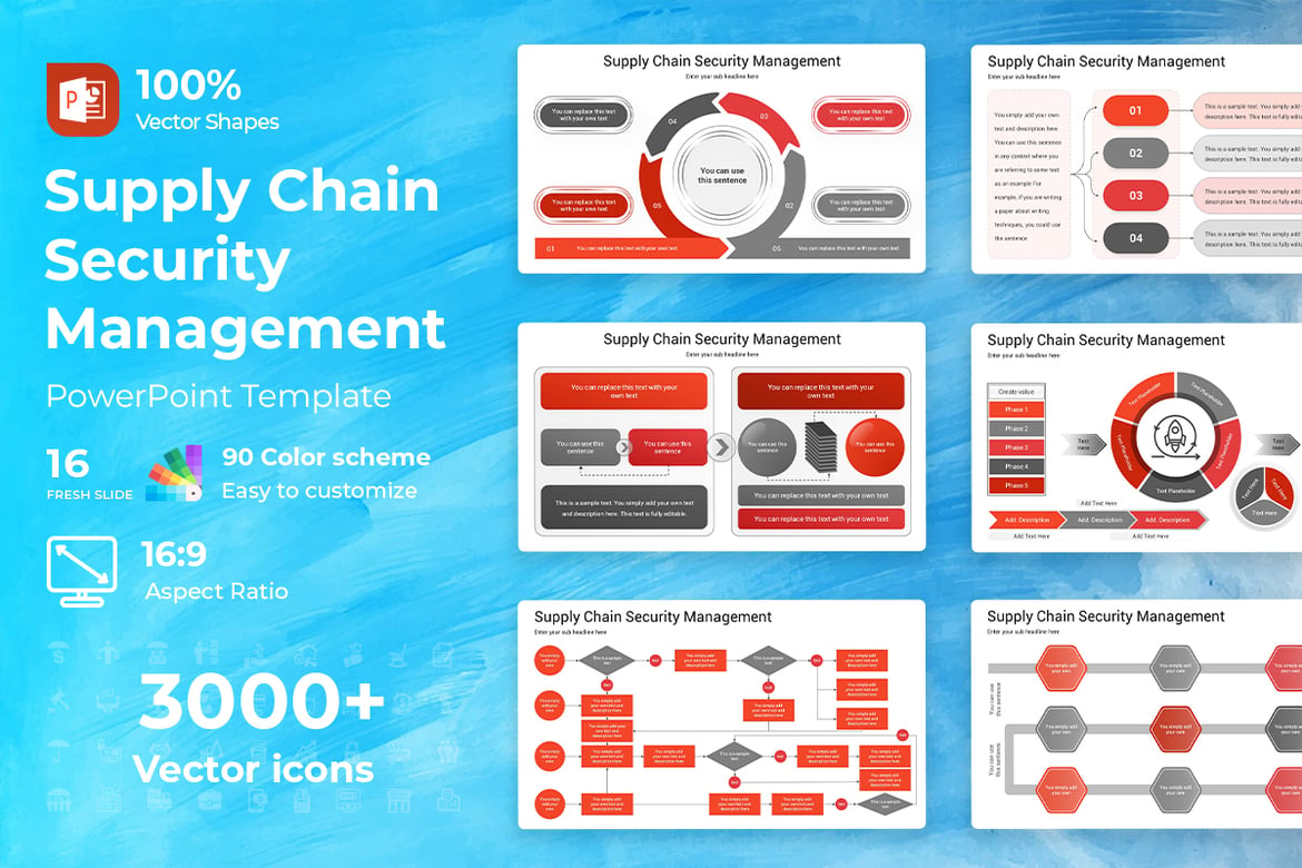 Template PowerPoint Manajemen Keamanan Rantai Pasokan yang Menarik