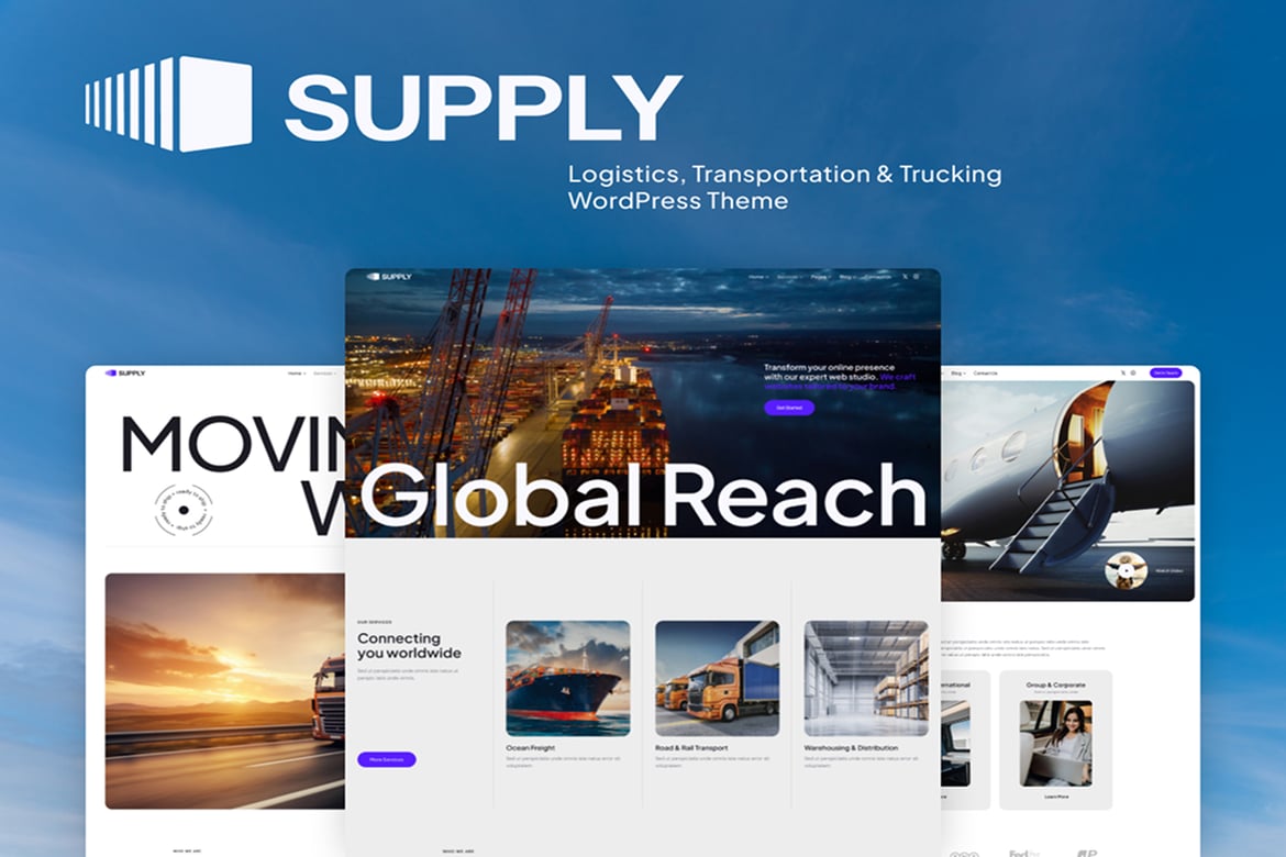 Tema WordPress Modern untuk Transportasi dan Logistik - Supply