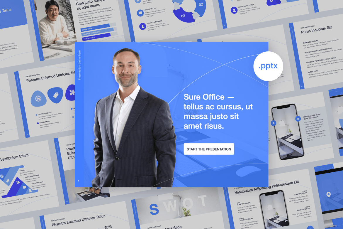 Template Presentasi PowerPoint Profesional Sure Office