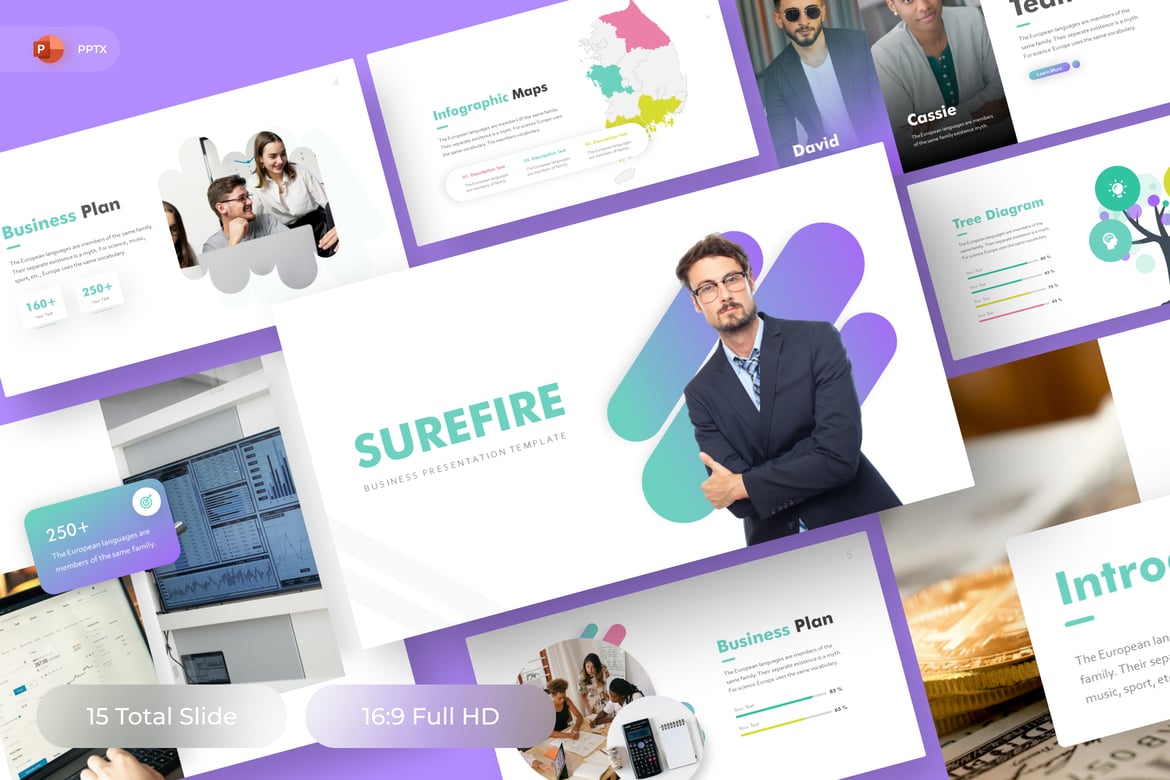 Surefire - Template PowerPoint Bisnis yang Menarik