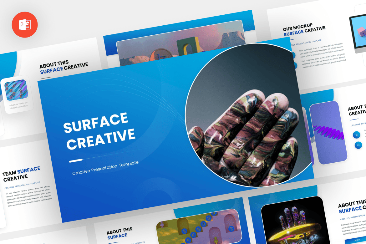 Surface - Template Powerpoint Kreatif yang Modern