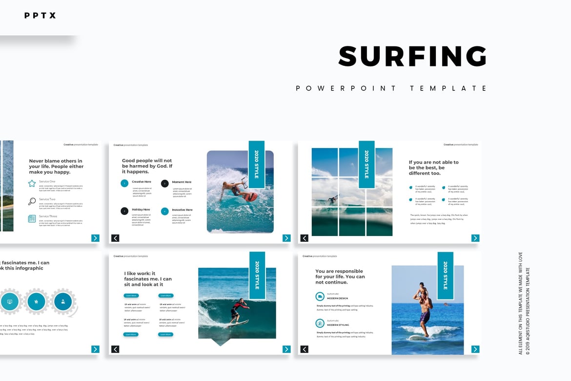 Template PowerPoint Surfing yang Menarik dan Serbaguna