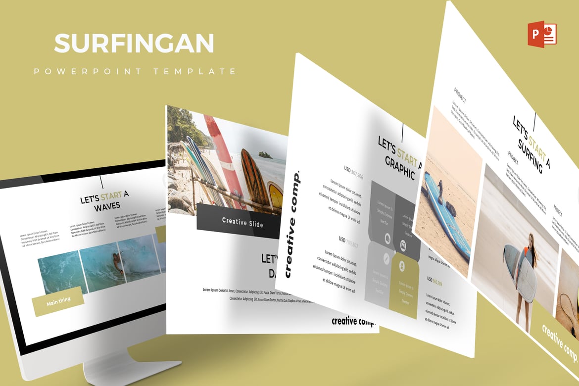 Surfingan - Template PowerPoint Serbaguna yang Menarik
