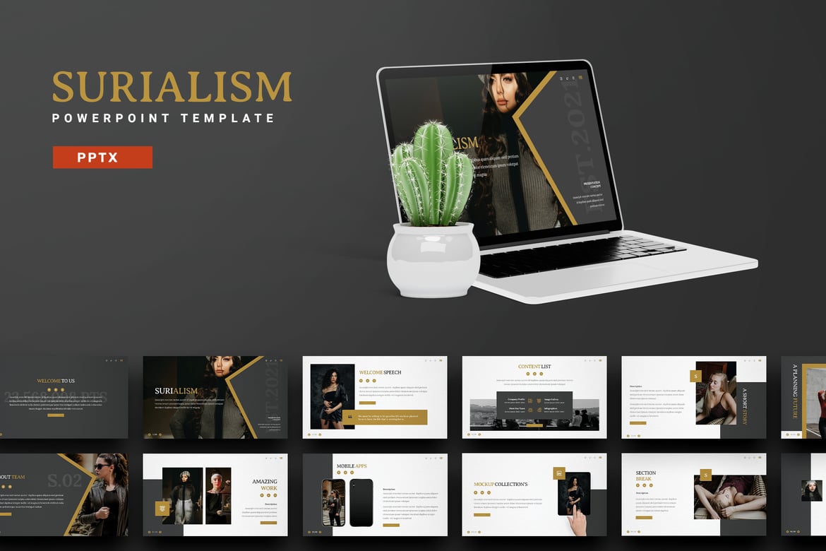 Template Presentasi Surialism - Powerpoint yang Menarik dan Profesional