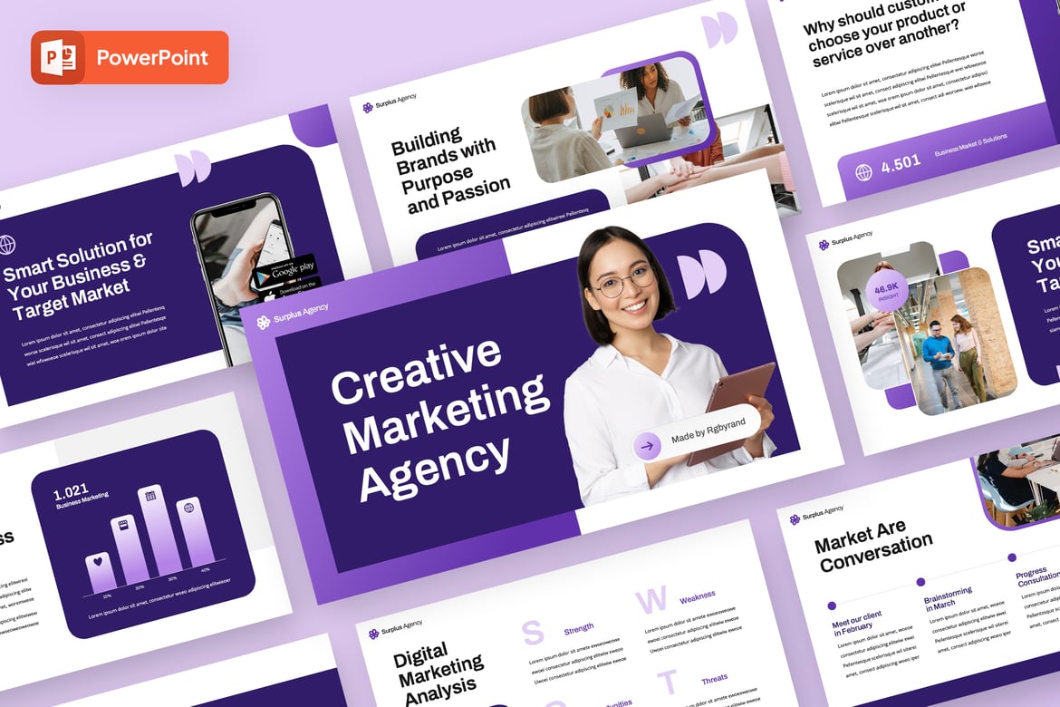 Template PowerPoint Surplus - Presentasi Profesional untuk Segala Keperluan
