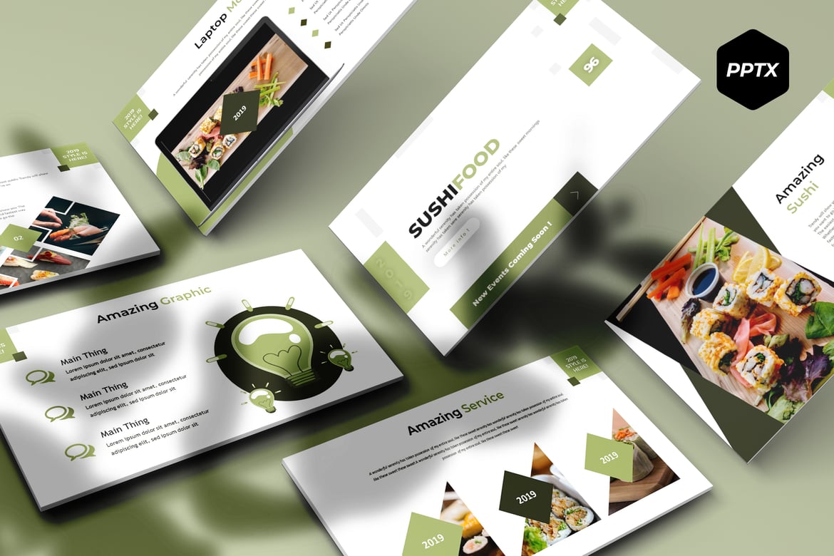 Template Powerpoint Sushifood - Solusi Presentasi Menarik