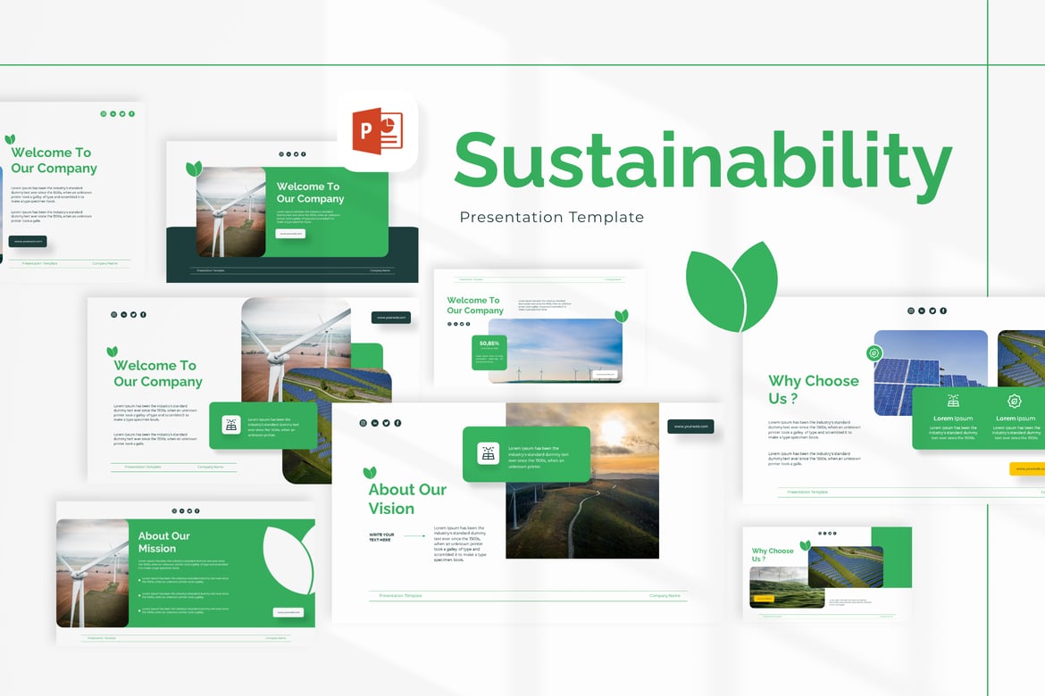 Template Powerpoint Berkelanjutan yang Menarik dan Profesional