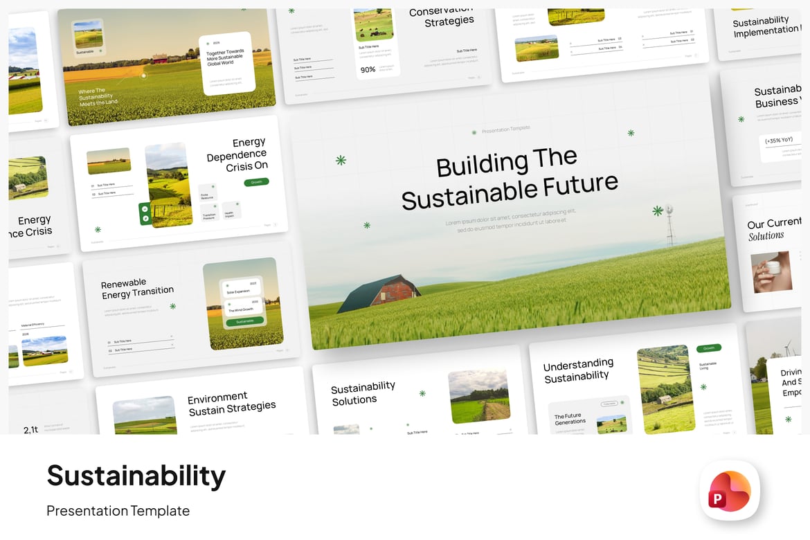 Template Presentasi PowerPoint Berbasis Keberlanjutan