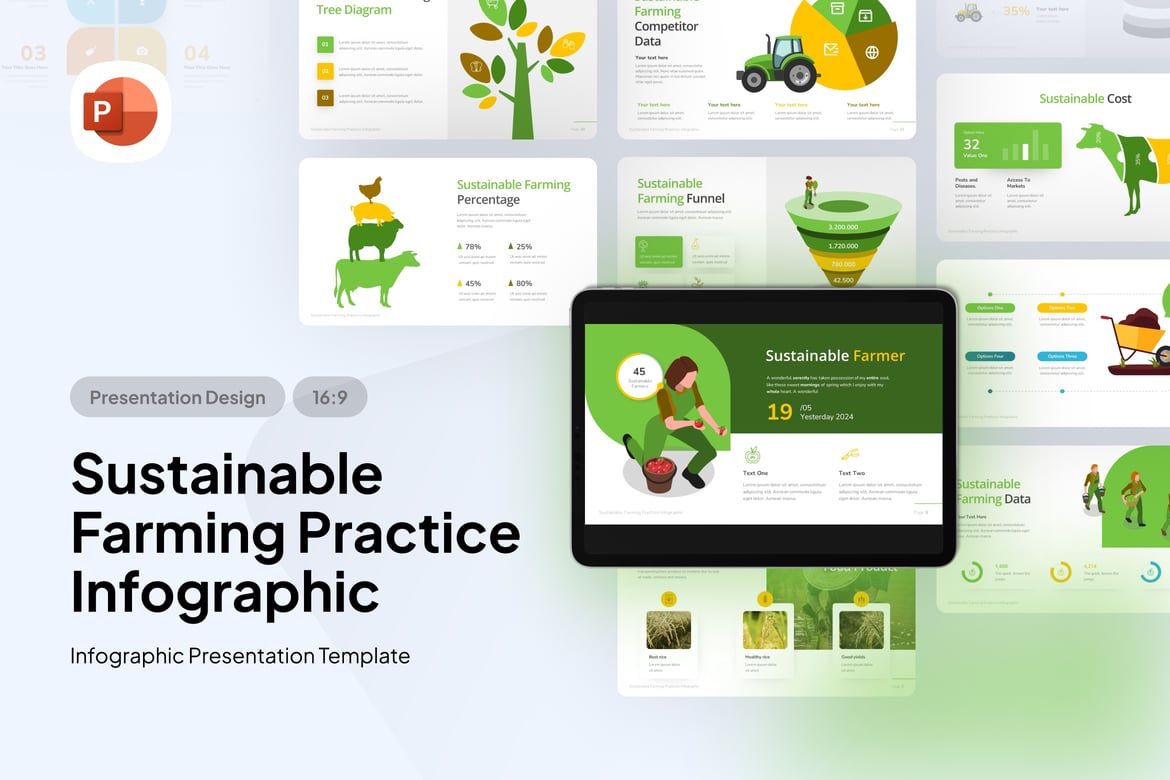 Template Presentasi Pertanian Berkelanjutan - PowerPoint yang Menarik