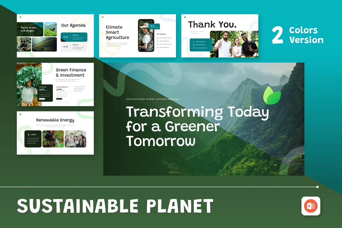 Template PowerPoint Ramah Lingkungan untuk Presentasi Inspiratif