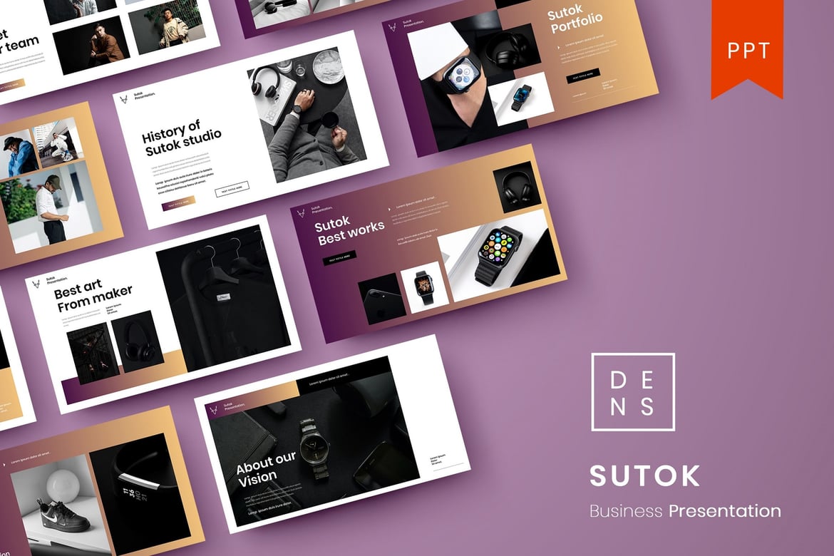 Sutok – Template PowerPoint Bisnis yang Menarik