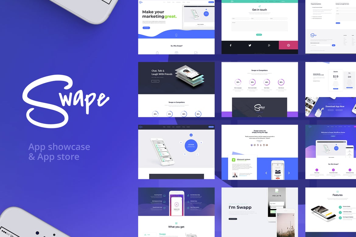 Swape - Tema WordPress Modern dan Menarik untuk Aplikasi Anda