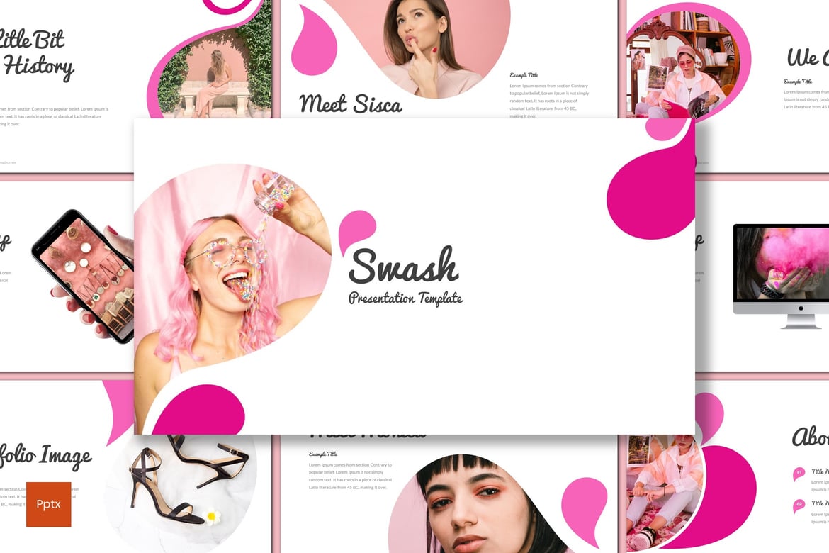 Template Powerpoint Swash - Desain Presentasi Minimalis dan Kreatif