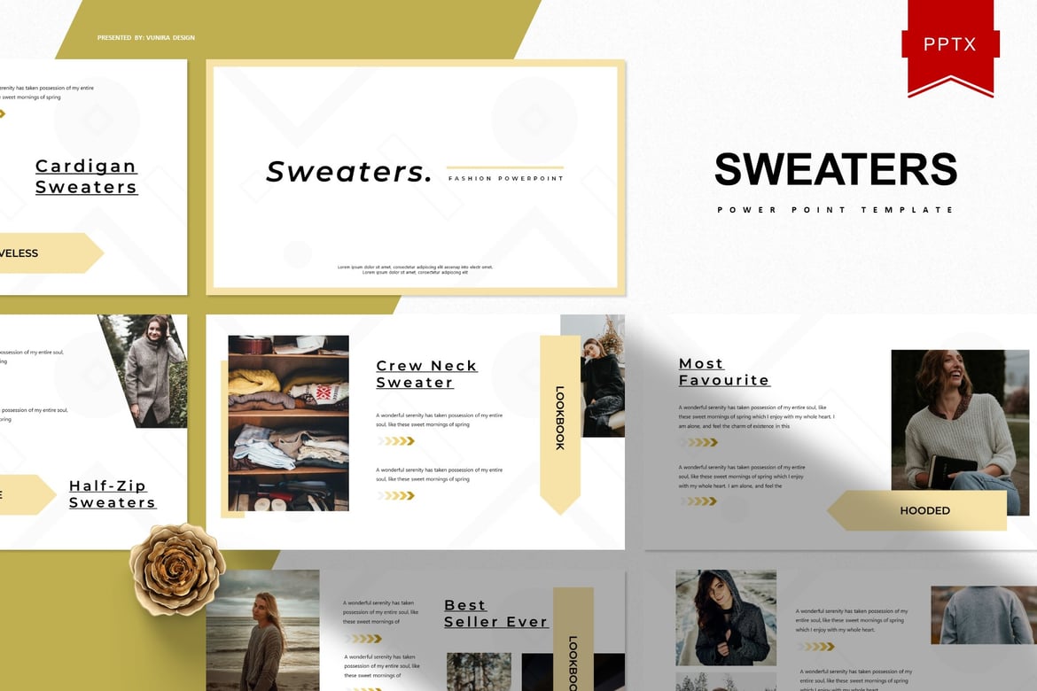 Template PowerPoint Sweater yang Menarik dan Profesional