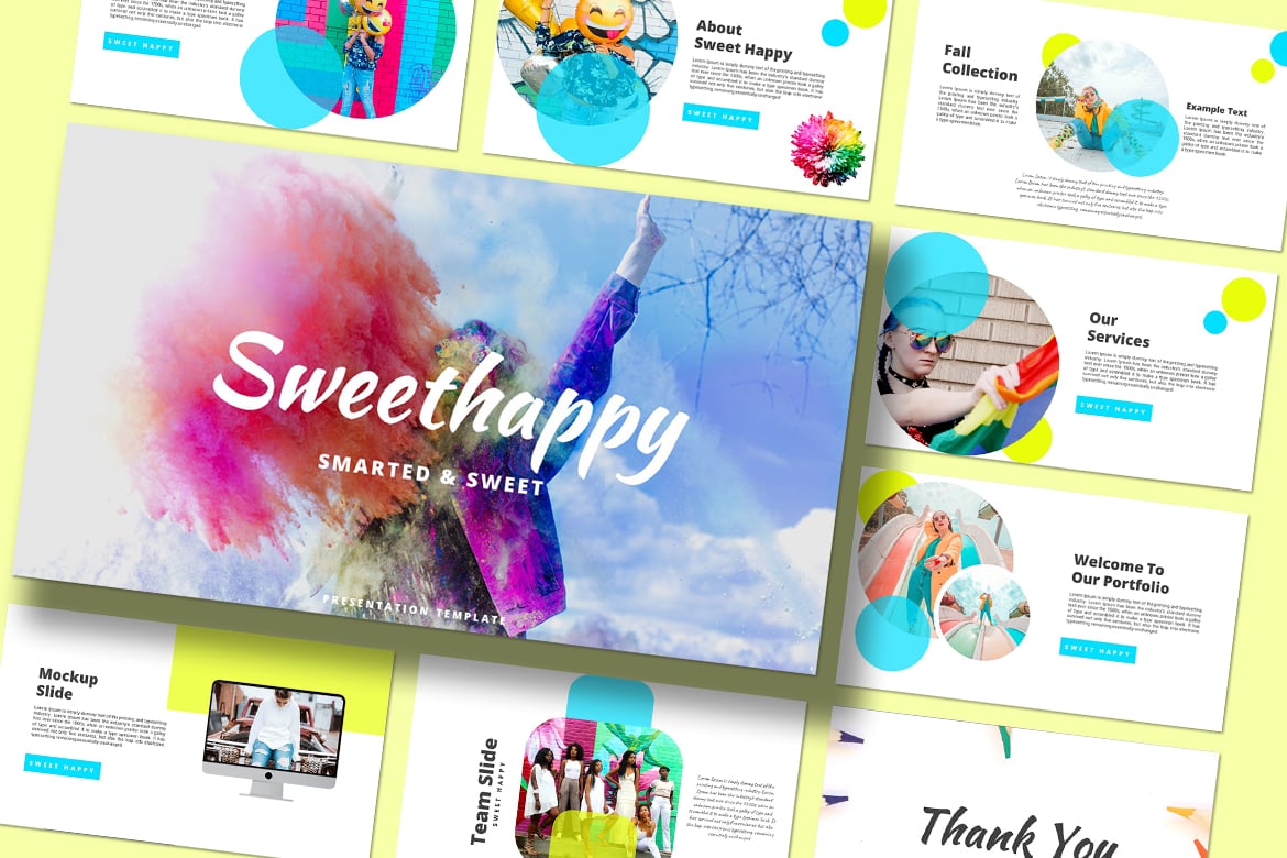 Template Powerpoint Sweet Happy - Presentasi Menarik dan Kreatif