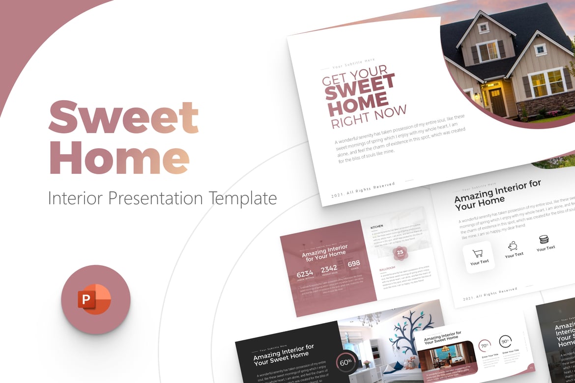 Template Powerpoint Interior Rumah yang Menarik dan Fungsional