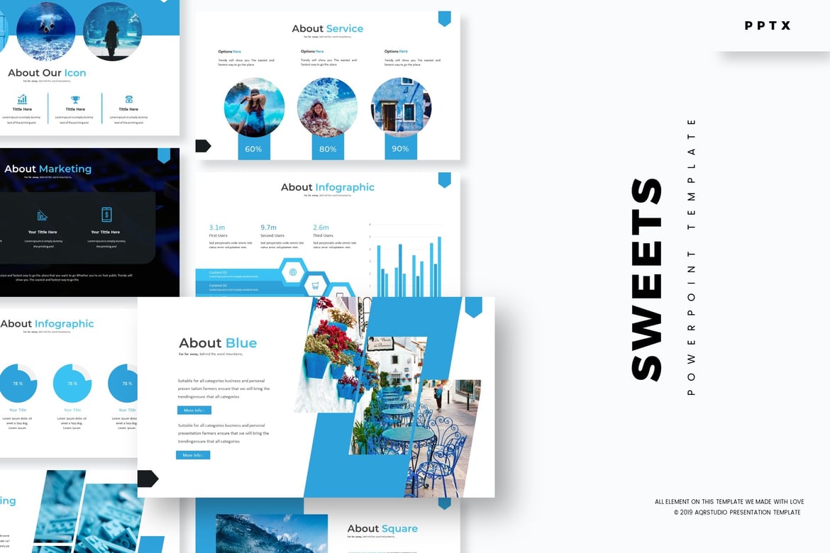 Template PowerPoint Sweets - Solusi Presentasi Menarik